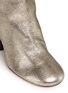 Detail View - Click To Enlarge - ISABEL MARANT - Metallic cracked leather ankle boots