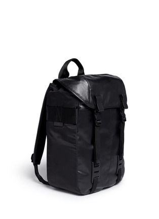 Figure View - Click To Enlarge - LANVIN - Leather nylon backpack