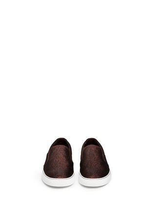 Figure View - Click To Enlarge - LANVIN - Marble embroidery metallic Lurex skate slip-ons