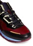 Detail View - Click To Enlarge - LANVIN - Suede mesh patchwork sneakers