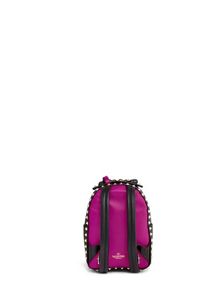 Back View - Click To Enlarge - VALENTINO GARAVANI - 'Rockstud' mini colourblock leather backpack