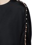 Detail View - Click To Enlarge - CHLOÉ - Pearl embroidery silk satin top