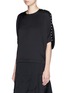 Front View - Click To Enlarge - CHLOÉ - Pearl embroidery silk satin top