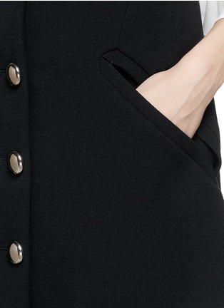 Detail View - Click To Enlarge - CHLOÉ - Button front virgin wool crepe skirt