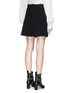 Back View - Click To Enlarge - CHLOÉ - Button front virgin wool crepe skirt