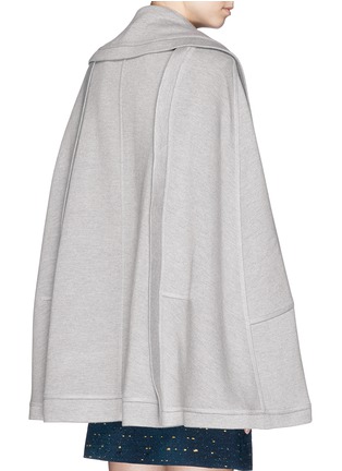 Back View - Click To Enlarge - CHLOÉ - Oversize collar jersey cape coat