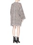 Back View - Click To Enlarge - CHLOÉ - Textured tweed knit toggle wrap coat