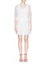 Figure View - Click To Enlarge - CHLOÉ - Guipure lace patchwork stripe top
