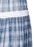 Detail View - Click To Enlarge - CHLOÉ - Lace trim silk crépon check pleat skirt