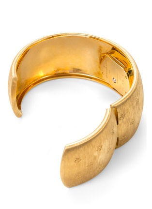 Figure View - Click To Enlarge - BUCCELLATI - 'Cleopatra Losanghe Bizantine' 18k yellow gold cuff watch
