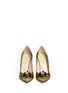 Figure View - Click To Enlarge - CHARLOTTE OLYMPIA - Enchanted Forest print teddy bear satin pumps