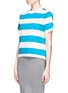 Front View - Click To Enlarge - STELLA JEAN - Rugby stripe short-sleeve sweater