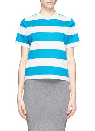 Main View - Click To Enlarge - STELLA JEAN - Rugby stripe short-sleeve sweater