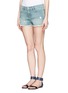 Front View - Click To Enlarge - FRAME - Le cutoff' denim shorts