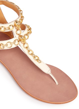 Detail View - Click To Enlarge - ASH - 'Macumba' skull chain leather thong sandals