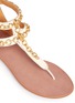 Detail View - Click To Enlarge - ASH - 'Macumba' skull chain leather thong sandals