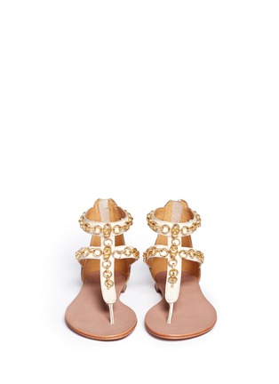 Figure View - Click To Enlarge - ASH - 'Macumba' skull chain leather thong sandals