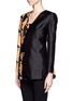 Front View - Click To Enlarge - CHICTOPIA - Face print asymmetric blazer