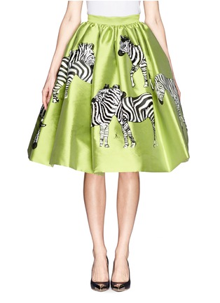Main View - Click To Enlarge - STELLA JEAN - Zebra embroidery skirt