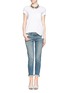 Figure View - Click To Enlarge - FRAME - 'Le Garçon' distressed cropped boyfriend jeans