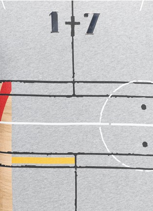 Detail View - Click To Enlarge - GIVENCHY - Basketball court abstract print sweatshirt