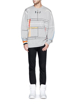 Figure View - Click To Enlarge - GIVENCHY - Basketball court abstract print sweatshirt