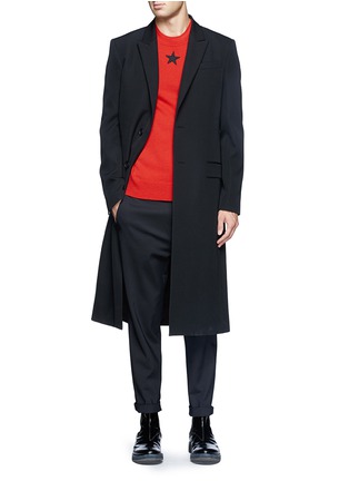 Figure View - Click To Enlarge - GIVENCHY - Satin back panel tuxedo coat