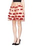 Front View - Click To Enlarge - ALICE & OLIVIA - 'Pout' lip appliqué skirt