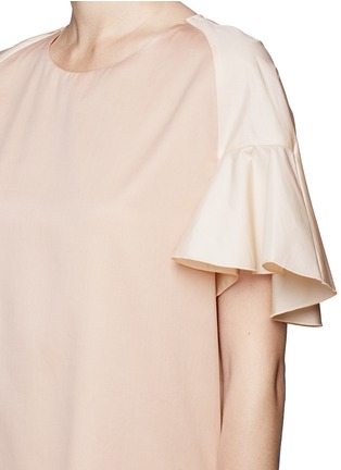 Detail View - Click To Enlarge - SEE BY CHLOÉ - Poplin petal sleeve dress