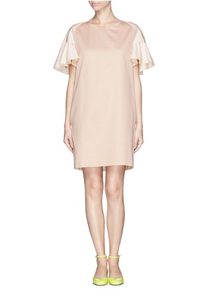 Main View - Click To Enlarge - SEE BY CHLOÉ - Poplin petal sleeve dress