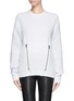 Main View - Click To Enlarge - OPENING CEREMONY - Double zip contrast rib wool sweater