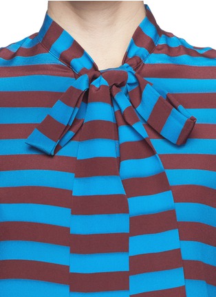 Detail View - Click To Enlarge - STELLA JEAN - 'Daria' stripe silk blouse