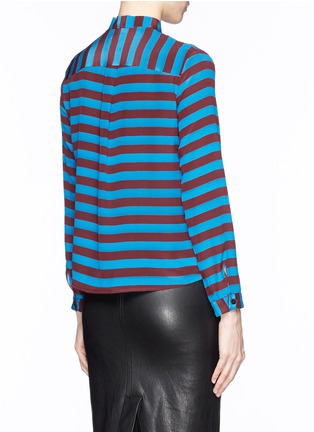 Back View - Click To Enlarge - STELLA JEAN - 'Daria' stripe silk blouse