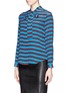 Front View - Click To Enlarge - STELLA JEAN - 'Daria' stripe silk blouse