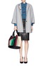 Figure View - Click To Enlarge - STELLA JEAN - 'Daria' stripe silk blouse