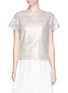 Main View - Click To Enlarge - MS MIN - Metallic floral lace top