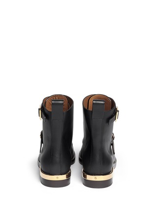 Back View - Click To Enlarge - CHLOÉ - Buckle leather ankle boot