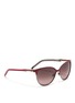 Figure View - Click To Enlarge - GUCCI - Twist temple two-tone metal sunglasses