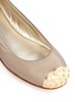 Detail View - Click To Enlarge - 73426 - Spike toe-cap metallic ballerina flats