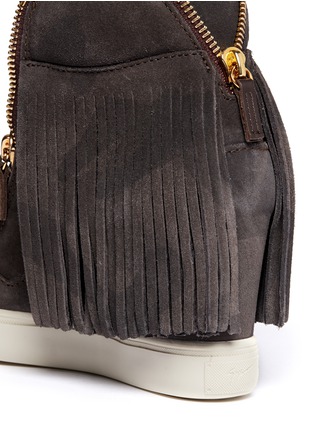 Detail View - Click To Enlarge - 73426 - Lorenz fringe suede wedge sneakers