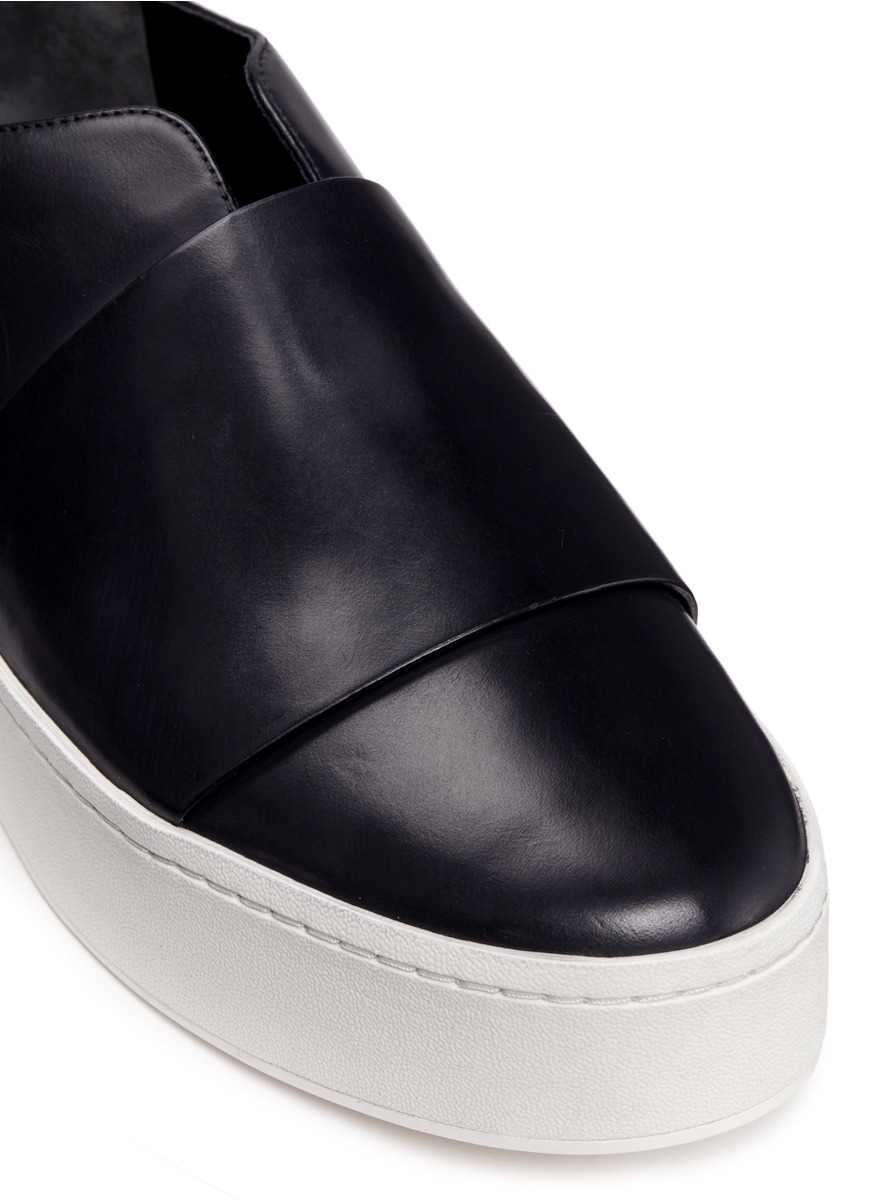 Vince wallace leather platform sneakers sale