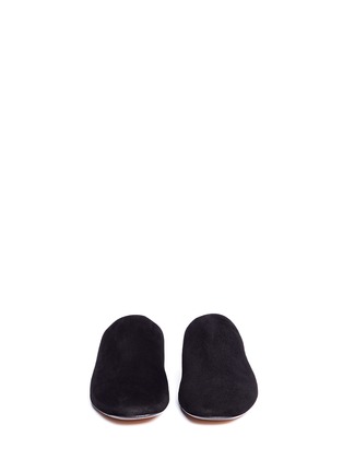 Front View - Click To Enlarge - VINCE - 'Giorgia' square toe suede mules