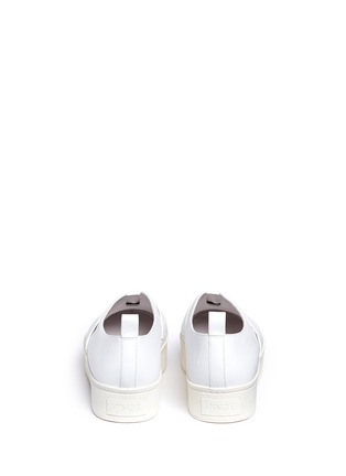 Back View - Click To Enlarge - VINCE - 'Wallace' wide band leather platform skate slip-ons