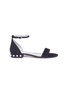 Main View - Click To Enlarge - PEDDER RED - x Fleamadonna faux pearl heel suede sandals