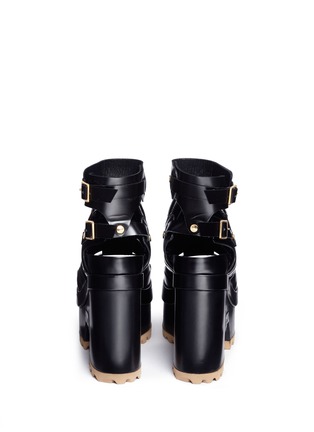 Back View - Click To Enlarge - SACAI - x Pierre Hardy caged leather platform sandals