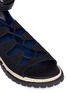 Detail View - Click To Enlarge - SACAI - Wraparound ankle strap lace-up suede sandals