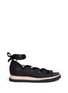 Main View - Click To Enlarge - SACAI - Wraparound ankle strap lace-up suede sandals