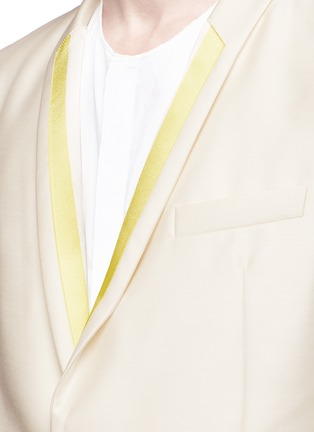 Detail View - Click To Enlarge - HAIDER ACKERMANN - Satin trim mohair blazer