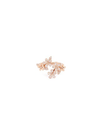 Main View - Click To Enlarge - ANYALLERIE - 'Mini Flower' diamond 18k rose gold open ring