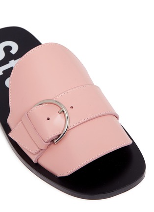 Detail View - Click To Enlarge - ACNE STUDIOS - Buckle leather slide sandals